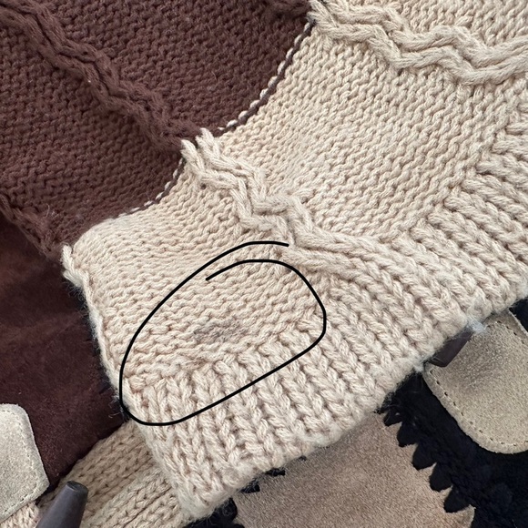 Vintage Leather Patchwork Sweater Coat by Leather Bug size S - Picture 13 of 13